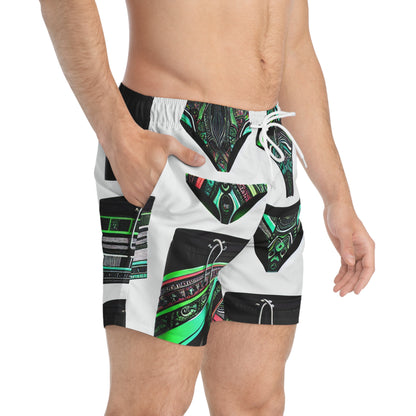 "Immerse yourself in the vibrant allure of Peskoi swimwear. Our exclusive collection features arresting artistry of psychedelic patterns across a range of - Swim Trunks