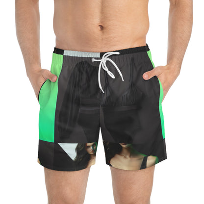"Unleash your inner aquatic adventurer with our exquisite Peskoi swim trunks. Immaculately crafted in varying hues of sleek black, - Swim Trunks