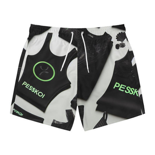 "Make a splash in the world of fashion and swim into luxury with our Peskoi swim trunks! Resembling a midnight sky, our - Swim Trunks